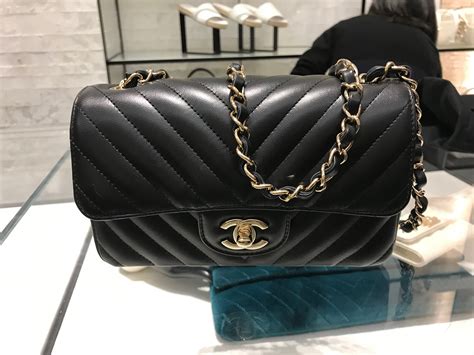 chanel chevron mini flap black|Chanel handbags.